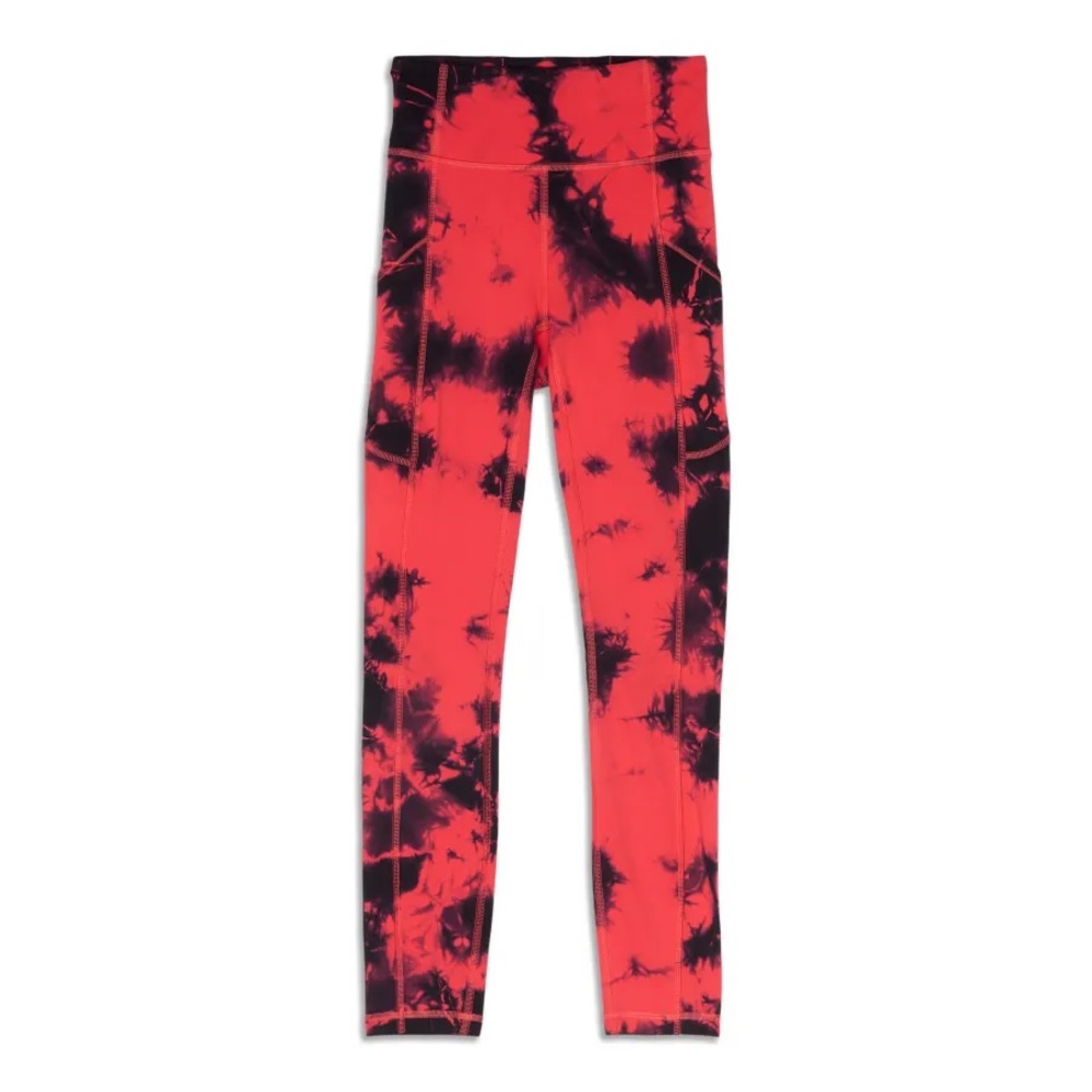 Lululemon red tye dye leggings